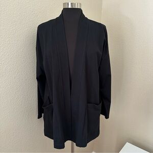 Eileen Fisher Elegant Black Open Cardigan